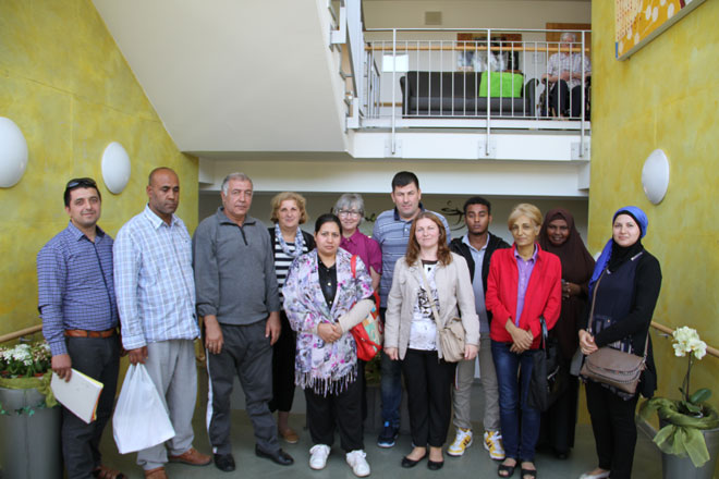 Teilnehmer am Deutschkurs 